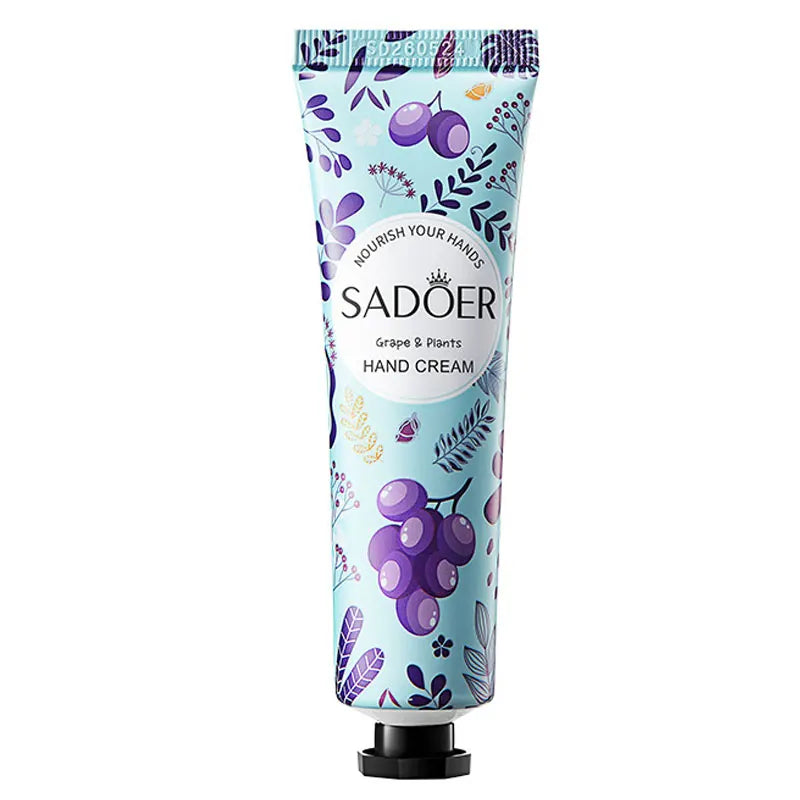Crème Hydratante pour les Mains SADOER au Raisin Anti-Gerçures Facile à Transporter