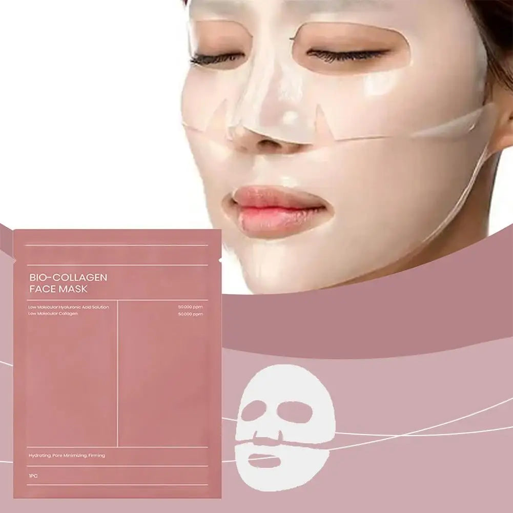 Masque Visage Bio Collagène - Hydratation Nuit Rafraîchissant Illuminant