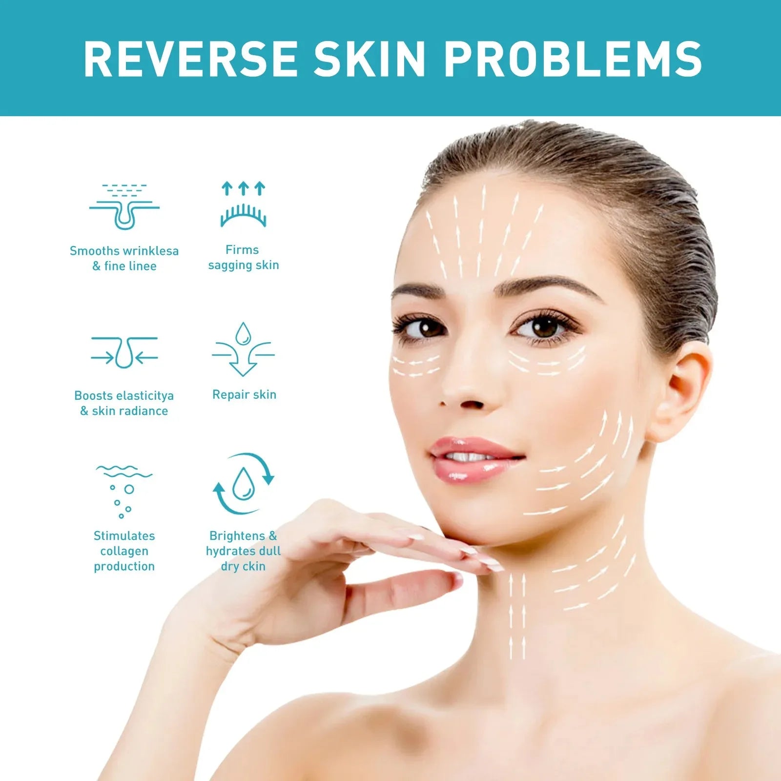 Sérum Anti-Rides Niacinamide Collagène - Lifting Raffermissant Réparation Ridules Essence Visage