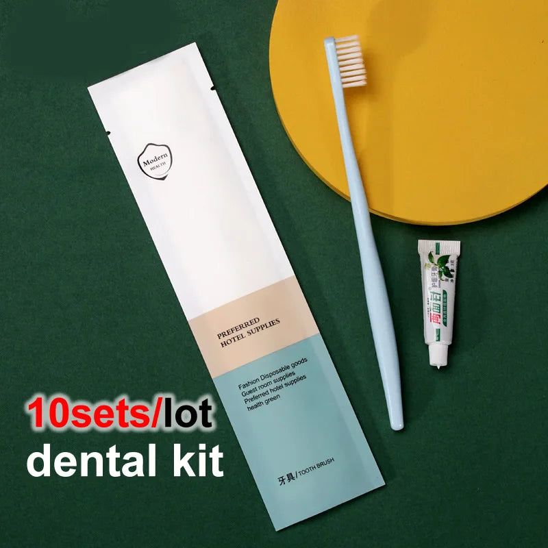 Kit Dentaire de Voyage - Brosse à Dents Dentifrice Rasoir - Fournitures Hôtel Voyage