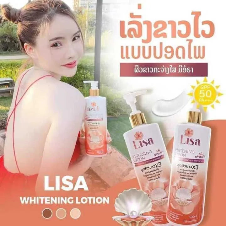 250ML/500M Thailand LISA Collagen Body Whites Élimine les taches brunes, éclaircit les taches, hydrate la peau ferme Blanc brillant lisse
