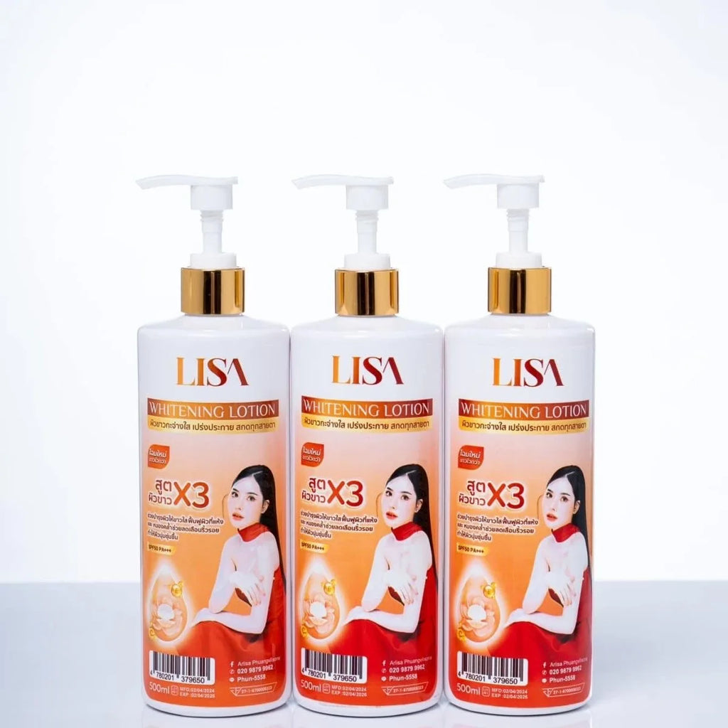 250ML/500M Thailand LISA Collagen Body Whites Élimine les taches brunes, éclaircit les taches, hydrate la peau ferme Blanc brillant lisse