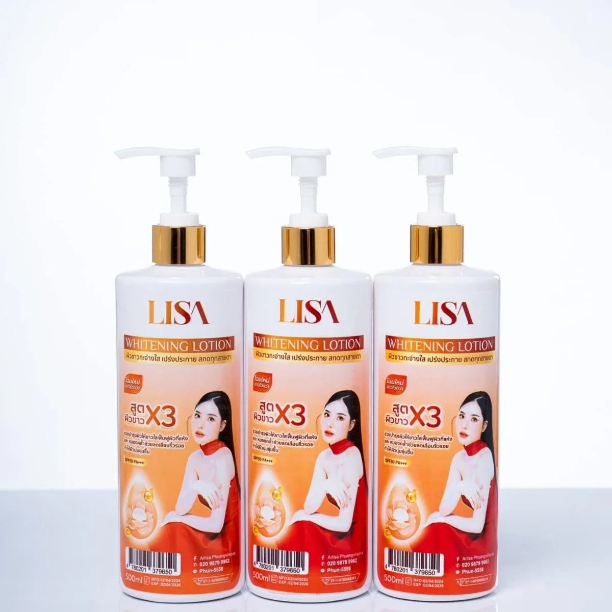 250ML/500M Thailand LISA Collagen Body Whites Élimine les taches brunes, éclaircit les taches, hydrate la peau ferme Blanc brillant lisse