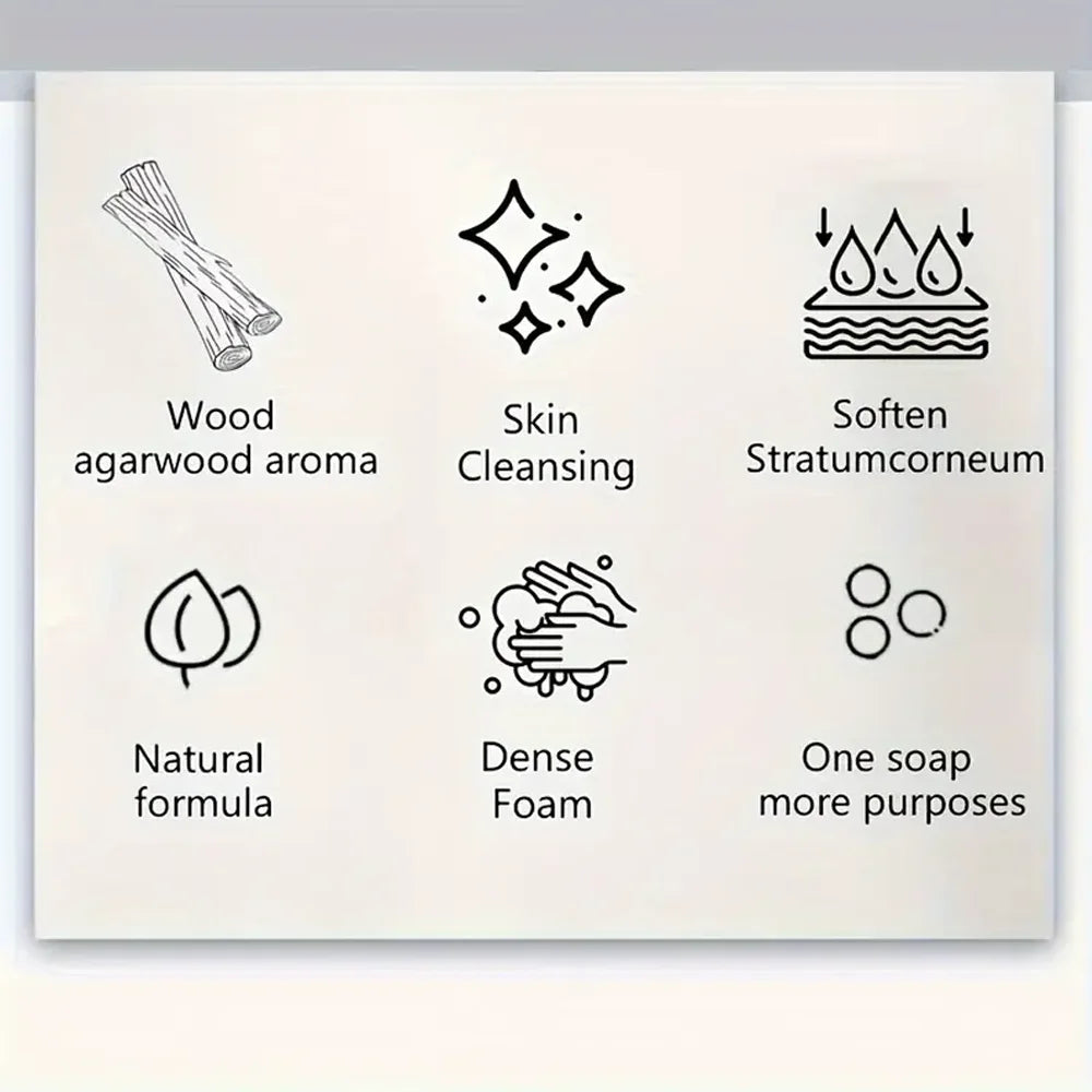 Savon Artisanal Éclaircissant Bois Santal - Nettoyage Profond Hydratant Huile Essentielle Doux