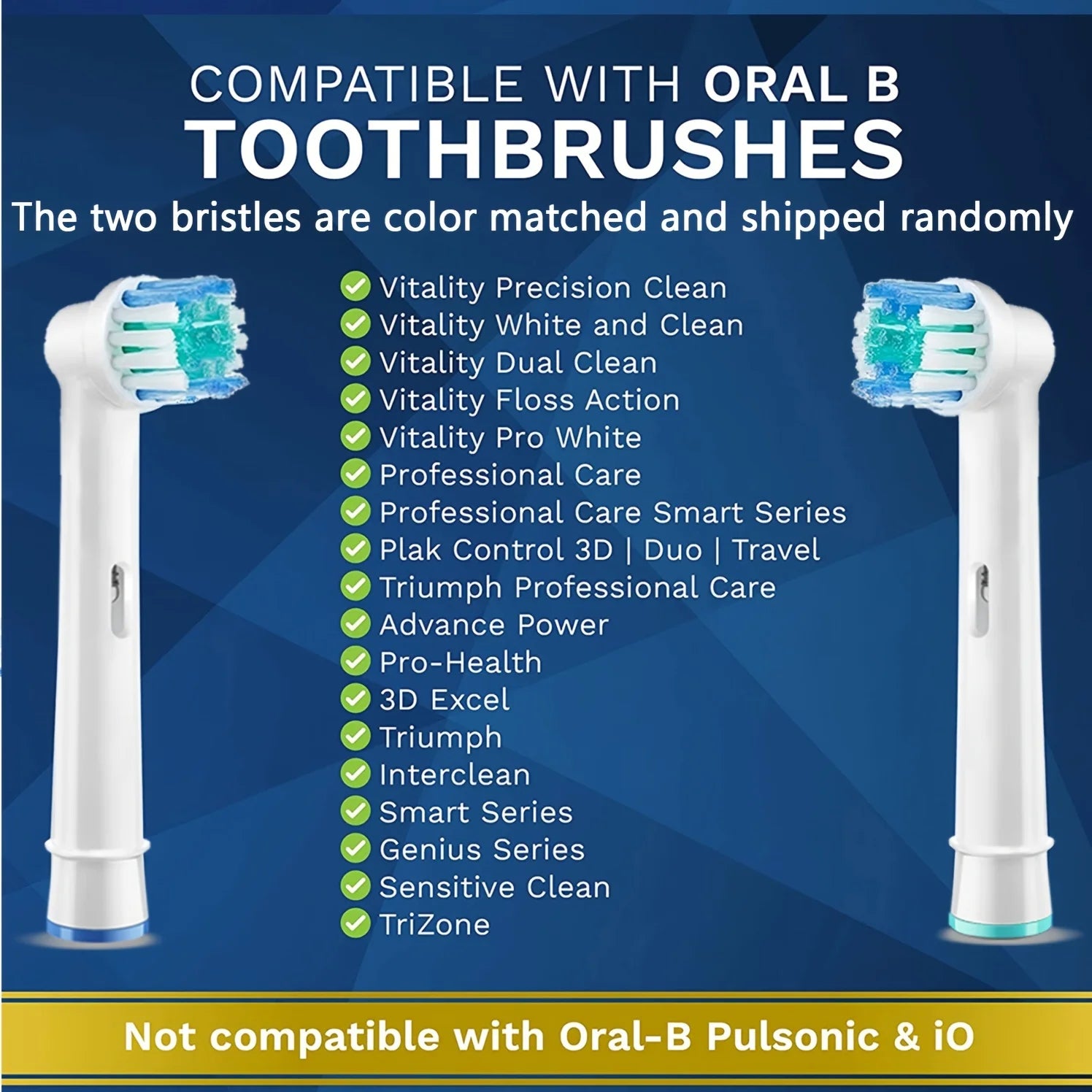 Têtes de Brosse à Dents de Remplacement Compatible Oral-B Braun - Lot de 4/12/16/20 Pièces Professionnelles