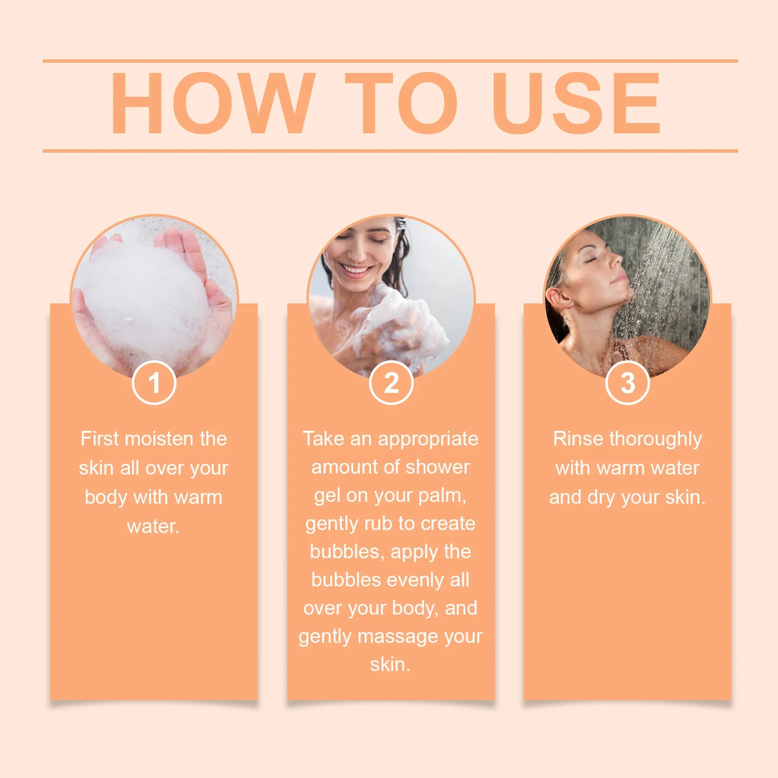 Gel douche à la papaye Blanchiment Lissant Nettoyage Éliminer la saleté Décoloration Pigmentation Mousse riche Arôme Durable Hydrater Rafraîchir Gel douche