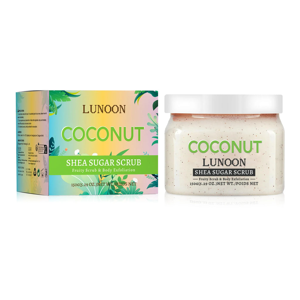 Gommage au sucre de karité et pastèque naturel 150g - Exfoliant pour le corps, peau hydratante, lisse et brillante, pour coudes, genoux, dos et jambes