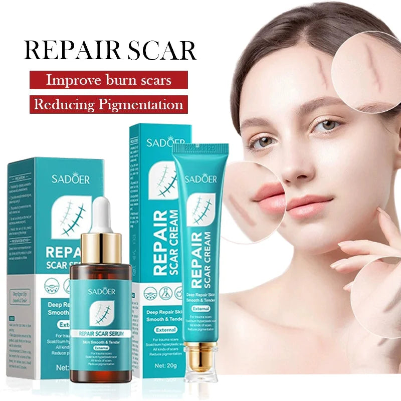 Crème Réparatrice SADOER - Cicatrices & Brûlures, Hydratation & Régénération Visage