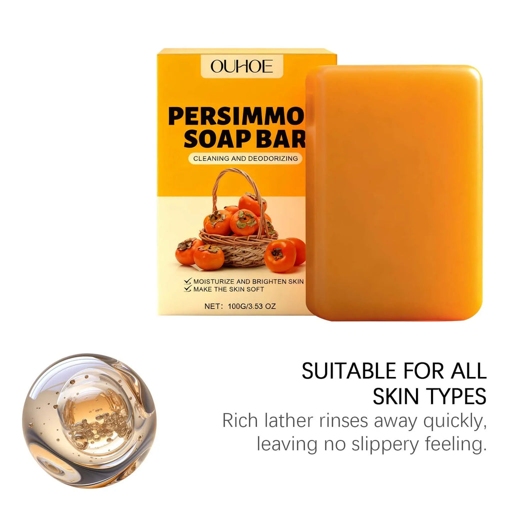 Savon de bain frais en persimmon, soin doux, nourrit et hydrate la peau, nettoie les feuilles, le parfum, hydrate, embellit la peau