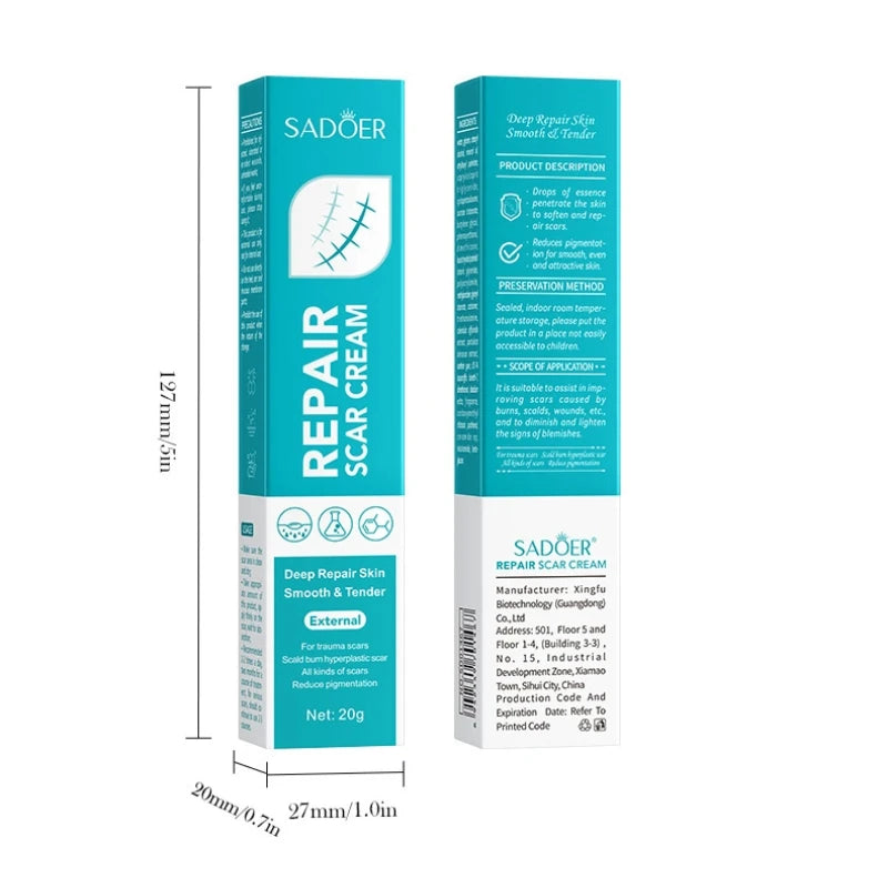 Crème Réparatrice Cicatrices et Brûlures - Hydratation Intense