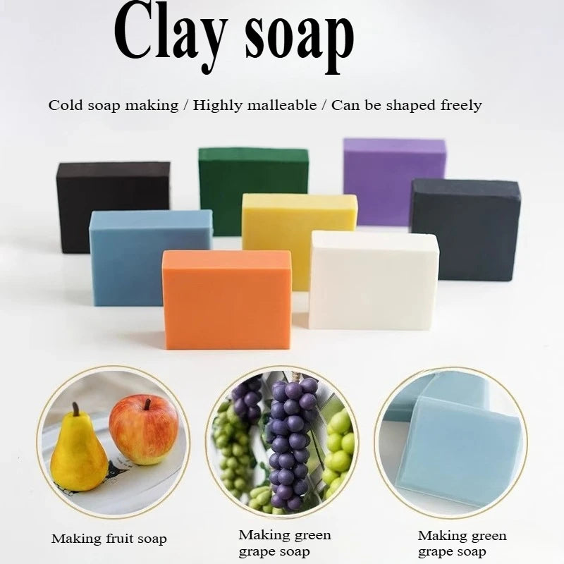 100g Savon d’argile Fait à la main DIY Bougies d’aromathérapie Savon à froid créatif Matières premières auxiliaires pour la production de savon fait à la main