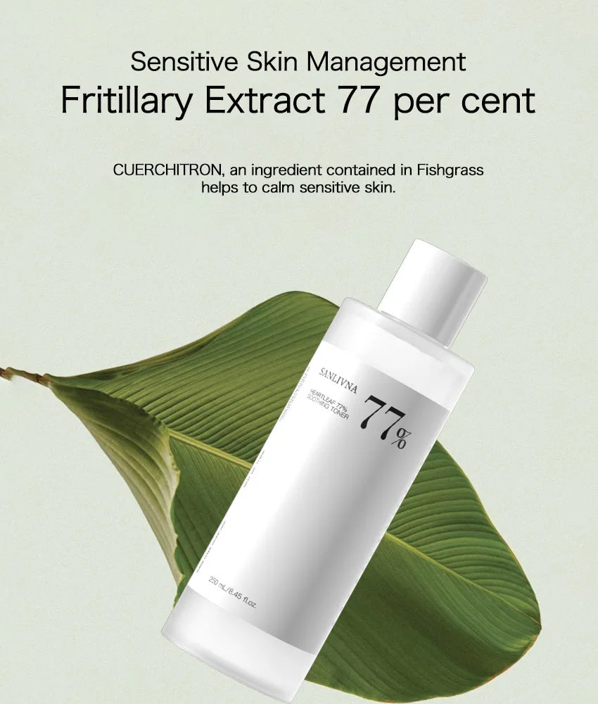 Sanlivna – ensemble coréen de 3 pièces pour soins de la peau, feuille de cœur, nettoyage apaisant et soin des pores avec Quercetin