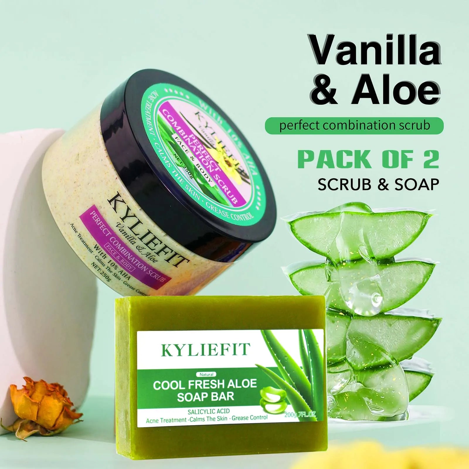KYLIEFIT-Ensemble de gIslande biologique de qualité supérieure, visage, corps, jambes, genoux, pieds, bras et mains, peau propre, taches SAP, hydratant