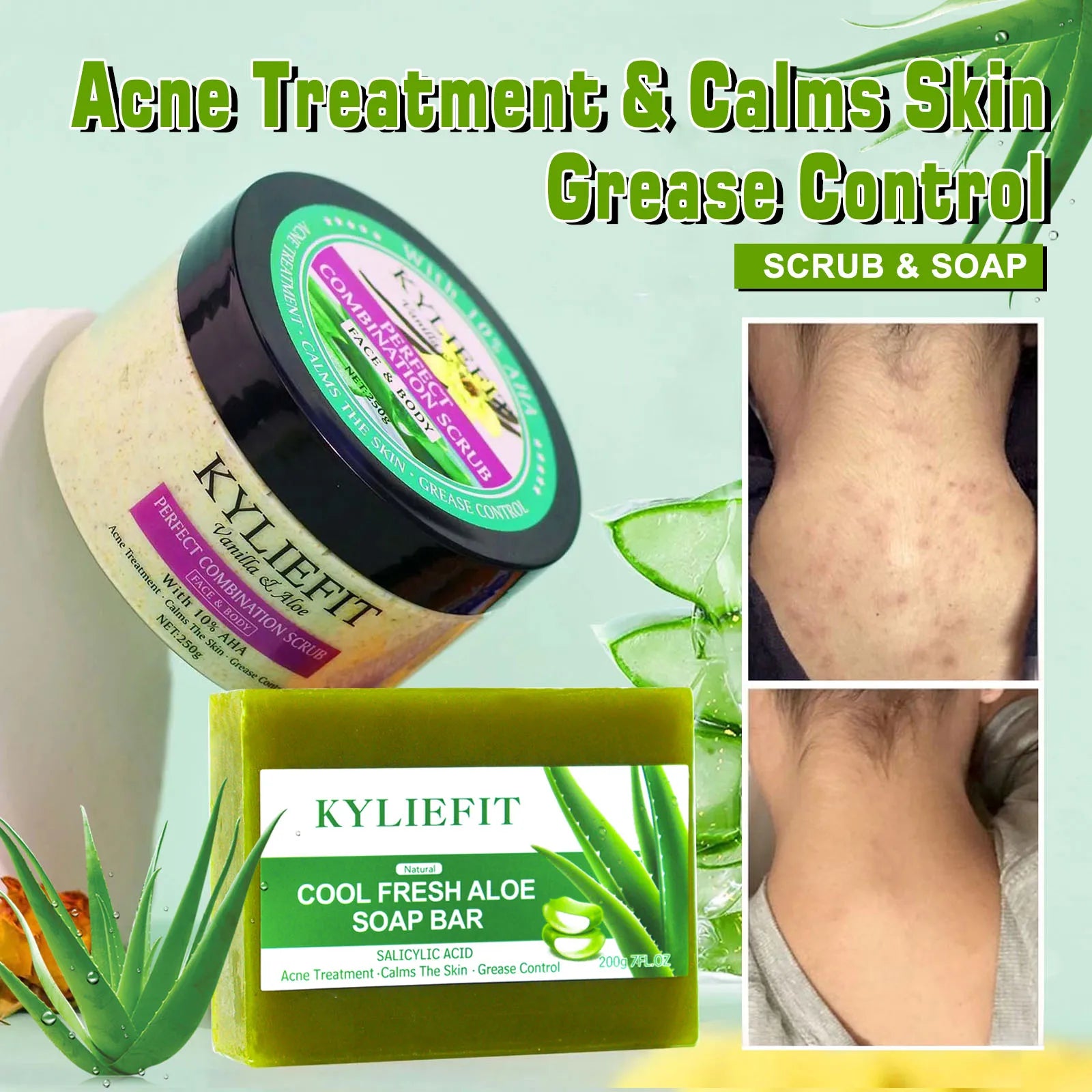 KYLIEFIT-Ensemble de gIslande biologique de qualité supérieure, visage, corps, jambes, genoux, pieds, bras et mains, peau propre, taches SAP, hydratant